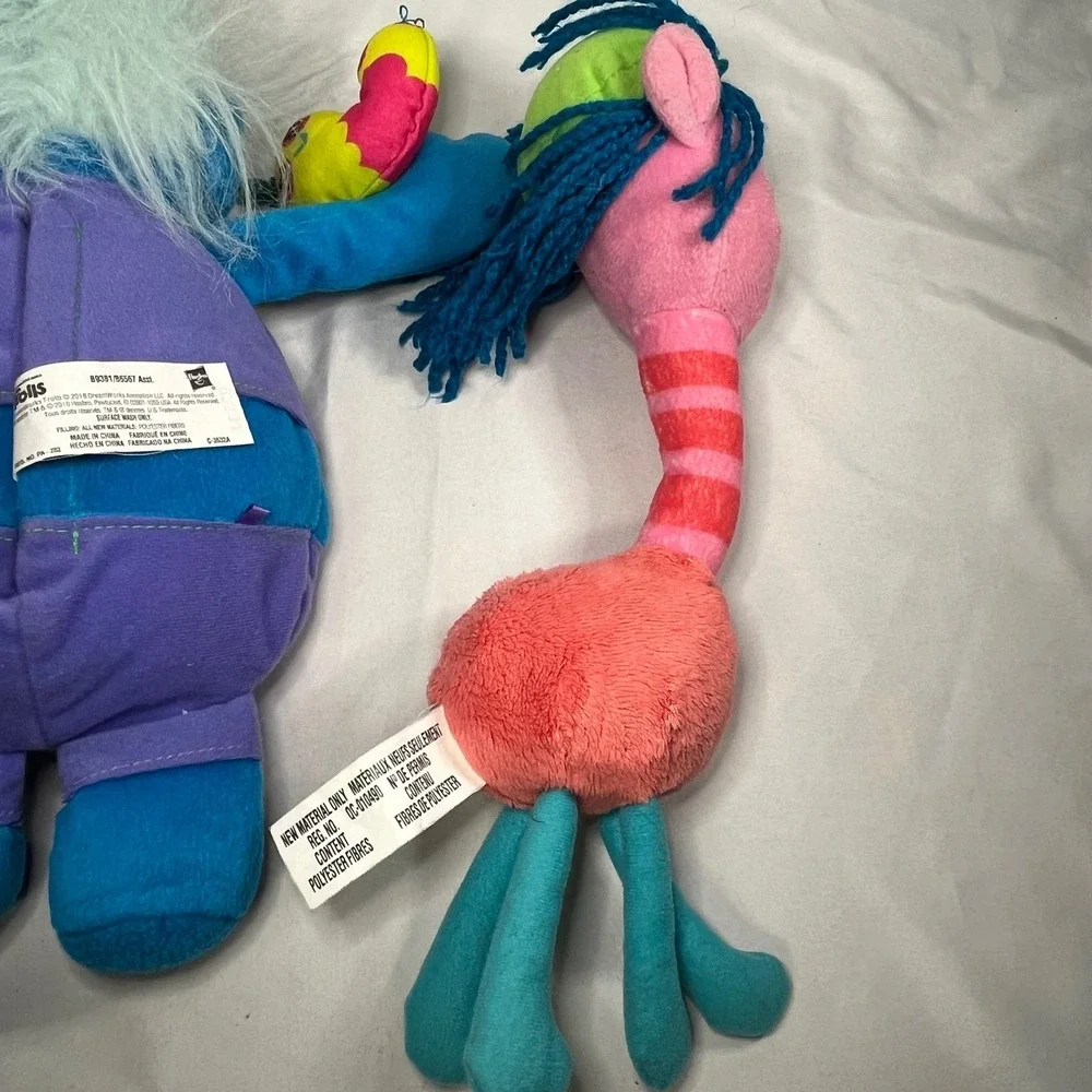 DreamWorks Singing Trolls Plush Lot of 4 Poppy Biggie Guy Diamond Cooper Hasbro